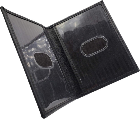 ag wallets 2 ID Leather Bifold License Holder (Black)...