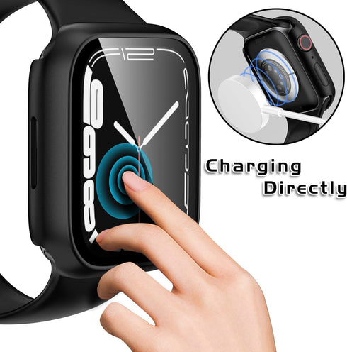 Compatible with Apple Watch Waterproof Case 40mm Series 6/5/4/SE with Tempered Glass Screen Protector, Full Coverage Bumper Cover for iWatch Case ...