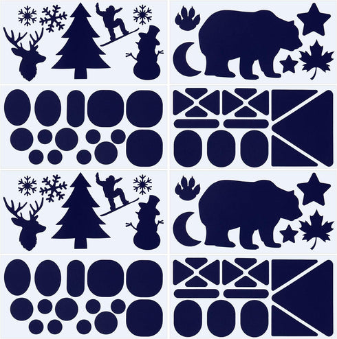 8 Sheets Down Repair Patch Fabric Patches Self-Adhesive Washable Repair Patch Kit for Clothes Bags, 4 x 8 Inches (Blue)...