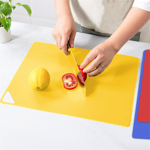 Plastic Cutting Boards for Kitchen, WK Cutting Board Set of 3, Flexible Cutting Board Mats, Non slip, Dishwasher Safe, BPA Free, Multi Sizes...