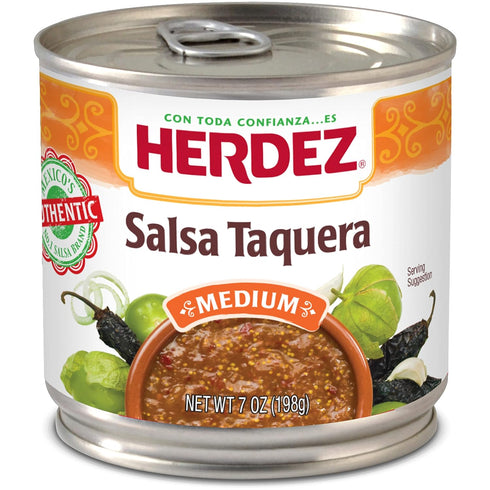 HERDEZ Taquera Salsa, Medium, 7 oz. Can (12-Pack)...