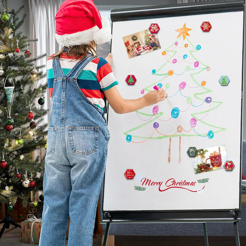 MORCART 30Pcs Christmas Strong Refrigerator Magnet Fridge Magnetic Sticker, Home Office Locker Fridge Christmas Decorative Magnets Gift for Family...