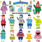 103 Pieces Weather Chart Bulletin Board Set for Classroom Dress Weather Chart for Preschool Decoration Seasonal Bulletin Board Cutout Set for 100t...