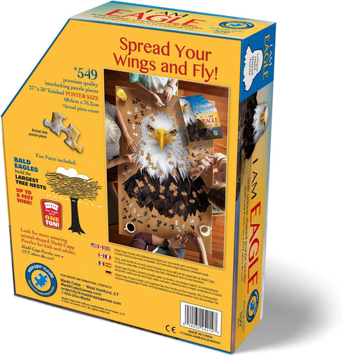 Madd Capp Puzzles - I AM Eagle - 550 Pieces - Animal Shaped Jigsaw Puzzle...