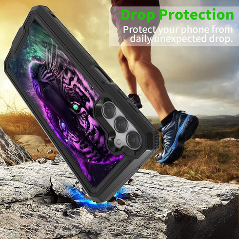 Case for Samsung Galaxy A14 5G, Double-Layer Heavy-Duty Shockproof Case for Women Man, Impact Resist Durable Phone Case for Galaxy A14 5G, Purple ...