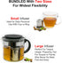 URBAN ESCAPE Tea Steeper For-Loose Tea Leaf (2 PACK-LARGE for Teapot/Kettle & SMALL for Mug/Cup 20oz) Tea Infuser Tea Diffuser Extra Fine Mesh Sta...