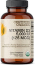 Futurebiotics Vitamin D3 5,000 IU (125 MCG) Supports a Healthy Immune Response, Helps Maintain Strong Bones and Muscles, 360 Organic Tablets (1 Ye...