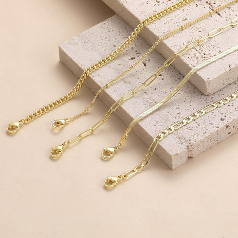 Gold Ankle Bracelets for Women, 14K Gold Anklets for Women Waterproof Snake Figaro Cuban Link Chain Anklets Set Chunky Thin Layered Dainty Anklet ...