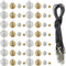 60PCS Spiral Bead Cages Pendants with 60PCS Chains Silver Plated for Jewelry Making Crafting Findings(8mm,14mm,20mm,25mm)...