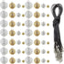 60PCS Spiral Bead Cages Pendants with 60PCS Chains Silver Plated for Jewelry Making Crafting Findings(8mm,14mm,20mm,25mm)...