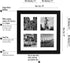 Americanflat 4x4 Picture Frame Collage with Shatter-Resistant Glass - Fits Four 4x4 Photos or Use as One 10x10 Picture Frame - Signature Collectio...