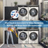 Dadop 4Pcs Anti Vibration Pads for Washing Machine and Dryer Shock and Noise Cancelling Washing Machine Support Prevent Moving Shaking Walking Universal Size