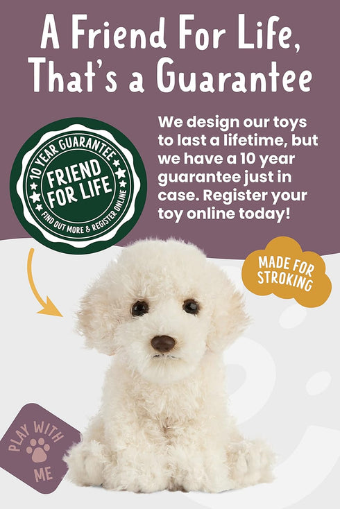 Living Nature Labradoddle Puppy Stuffed Animal | Fluffy Dog Animal | Soft Toy Gift for Kids | 6 inches...