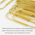 4 Inch Large Paper Clips 35 Pcs Brightly Colored Gold Vinyl Coated Rust Resistant Smooth Finish Large Jumbo Paperclips for Office School Documents...