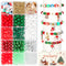 620PCS Christmas Beads for Jewelry Making, Red Green Beads for Bracelets Making Kit, Christmas Clay Beads Charms for Necklace Making Jewelry DIY C...