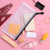 12 Pieces Plastic Mesh Zipper Pouch Bag/Zipper Envelope Document Storage Pouch Bag/Zip File Folder/Office Supplies Bills File Waterproof Zipper Po...
