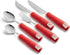 Special Supplies Adaptive Utensils 5-Piece Set Non-Weighted, Non-Slip Handles for Hand Tremors, Arthritis, Parkinson’s or Elderly Use - Stainless ...