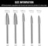 Wood Carving Tools for Rotary Tool, 5 PCS HSS Woodworking Tools Engraving Drill Bit Set Wood Crafts Grinding Tool Universal 1/8” Shank For DIY Car...