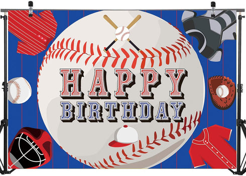 Baseball Sports Theme Party Decorations Baseball Happy Birthday Backdrop Banner for Kids Teenagers | Baseball Backdrop Background Banner Decoratio...
