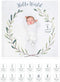 lulujo Baby’s First Year Milestone Blanket and Card Set | 40in x 40in (Hello World)...