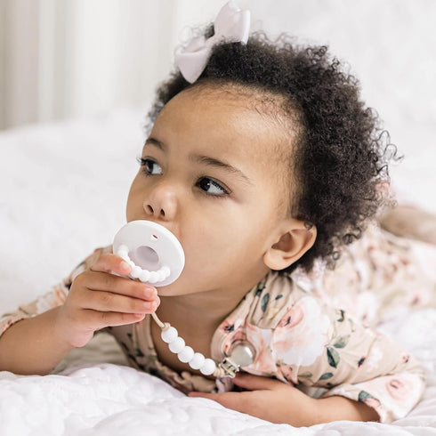Ryan & Rose Cutie PAT Pacifier Teether (Stage 2, White)...