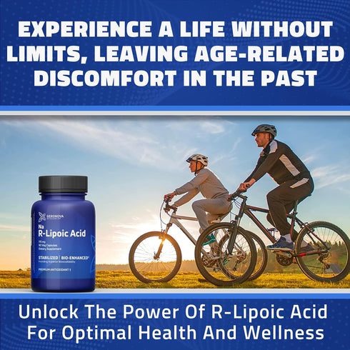R-Lipoic Acid 115mg 90 Caps - Stabilized R-Alpha Lipoic Acid with Superior Bioavailability, Metabolic Activity & Healthy Aging Support - Gluten Fr...