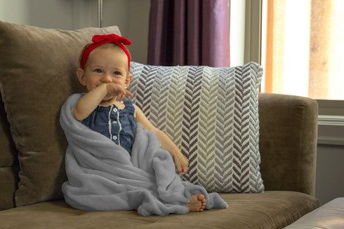 Luxuriously Soft Baby Blanket - Grateful Gray - 30" x 40" - Super Soft Baby Blankets | Receiving Blanket | Ideal for Newborns...