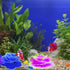 Aquarium Decorations Fish Tank Decor Glowing Coral Ornaments, 1pc Purple Silicone Flower Plants and 10pcs Sea Shells/Stone Glow in The Dark Large ...