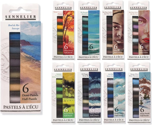 Sennelier Extra-Soft Half Pastel 6 Stick Set, Set of 6, Winter...