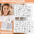 Patemby 50Pcs Water Soluble Embroidery Stabilizers, Stick and Stitch Embroidery Paper with Pre-Printed Flowers and Leaves Pattern Transfers for Ha...