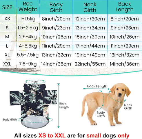 4 Pieces Pet Summer T-Shirts Hawaii Style Floral Dog Shirt Hawaiian Printed Pet T-Shirts Breathable Cool Clothes Beach Seaside Puppy Shirt Sweatsh...
