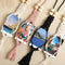 4 Pcs Car Picture Frames Macrame Hanging Photo Display Bohemian Car Hanging Accessories Car Rearview Mirror Pendant Car Decoration Hanging Ornamen...