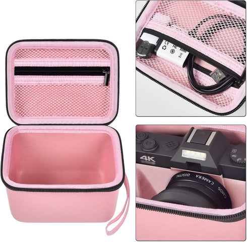 Vlogging Camera Case Compatible with Duluvulu/for TEBNGIHNM/for zheozeig/for Oiadek 4K Digital Cameras for Youtube. Vlog Camera Carrying Storage f...