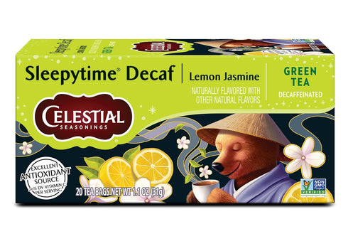 Celestial Seasonings Sleepytime Decaf Lemon Jasmine Green Tea Bags 20 Tea Bags...