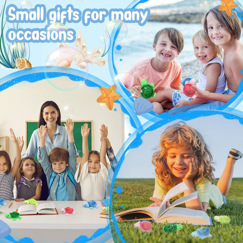 Sratte 12 Pcs Mini Turtle Stuffed Toy Soft Small Sea Turtle Animal Plush Toys for Adults Birthday Party Decorations Beach Bag Gift, Pink Blue Yell...