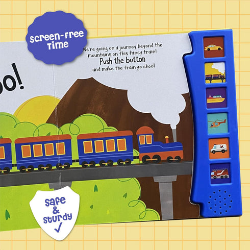 What A Noisy World! - Vehicles in Motion - Sound Books for Toddlers - Musical Book with 6 Different Sounds...