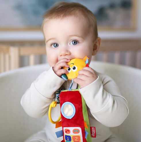 Nuby Plush Phone Pals Musical Hanging Toy with Connector Ring: 0M+, Multi...