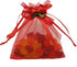 50pcs Sheer Organza Favor Bags for Wedding 3.8x4.8'' Gift Bags Samples Display Drawstring Rose Pouches (hot red)...