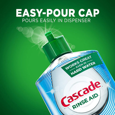 Cascade Platinum Dishwasher Rinse Aid, 8.45 fl oz (Packaging May Vary)...