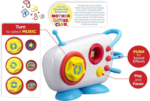 eKids Mother Goose Club Mini Boom Box Toy 7 Favorite Kids Songs Built in Silly Sound Effects & More Fun Easy to Use or Present...