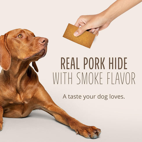 Better Belly Pork Hide Chips with Smoke Flavor, 10 Ounce, Digestible Pork Hide for Dogs (P-94450)...