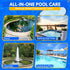 Flexzion Swimming Pool Net Replacement - Fine Mesh Pool Skimmer Net, Durable Plastic Pond Net Skimmer, Leaf Skimmer Net for Pool Cleaning, Spa, or...