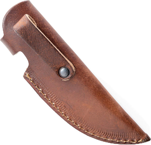 Premium knife sheath with belt clip – handmade knife holster made of genuine buffalo leather – knife leather pouch for hunting & kitchen – Tommy b...