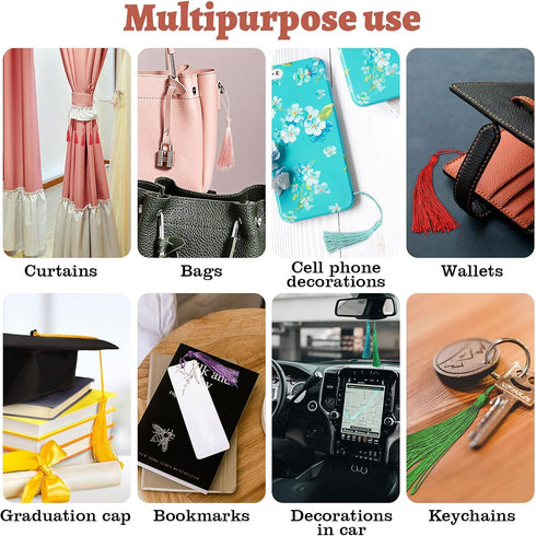 Creatrill 100 Pcs 13cm/5 Inch Silky Handmade Soft Craft Mini Tassels with Loops for Jewelry Making, DIY Projects, Bookmarks, 20 Colors, 5 Pcs of E...