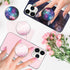 2 Pack Cell Phone Stand Foldable Expanding Phone Sockets Finger Grip Holder for Smartphone and Tablets - Nebula Galaxy+Glitter Pink...