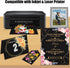 25 Sheets Black Cardstock Paper 8.5'' x 11'', 250gsm/92lb Thick Paper for Scrapbook, Invitations, Printing and DIY Cards...