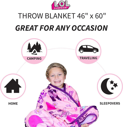 Franco Kids Bedding Super Soft Plush Throw Blanket, 46" x 60", LOL Surprise,AT0508...