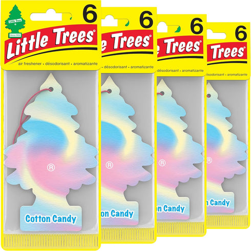 LITTLE TREES Air Fresheners Car Air Freshener. Hanging Tree Provides Long Lasting Scent for Auto or Home. Cotton Candy, 24 Air Fresheners...