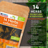 14 Culinary Herb Seeds Pack - Heirloom and Non GMO, Grown in USA - Indoor or Outdoor Garden - Basil, Parsley, Dill, Cilantro, Rosemary, Mint, Thym...