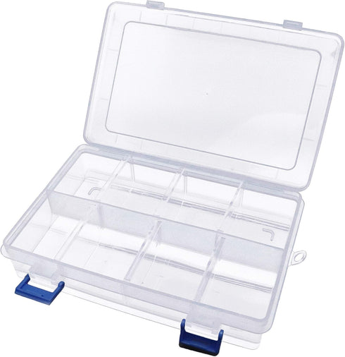 8 Grids Plastic Storage Box with Removable Divider Case for Electronics Jewelry Sewing Tool Gadgets...
